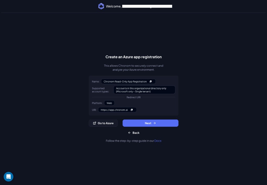 App Registration — Next